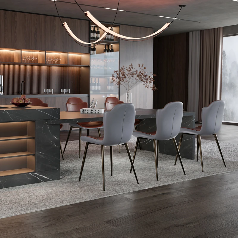 Sedie da pranzo reclinabili portatili Trono di velluto Sedie da pranzo nordiche per ufficio Cucina pigra Mobili moderni di lusso alla moda