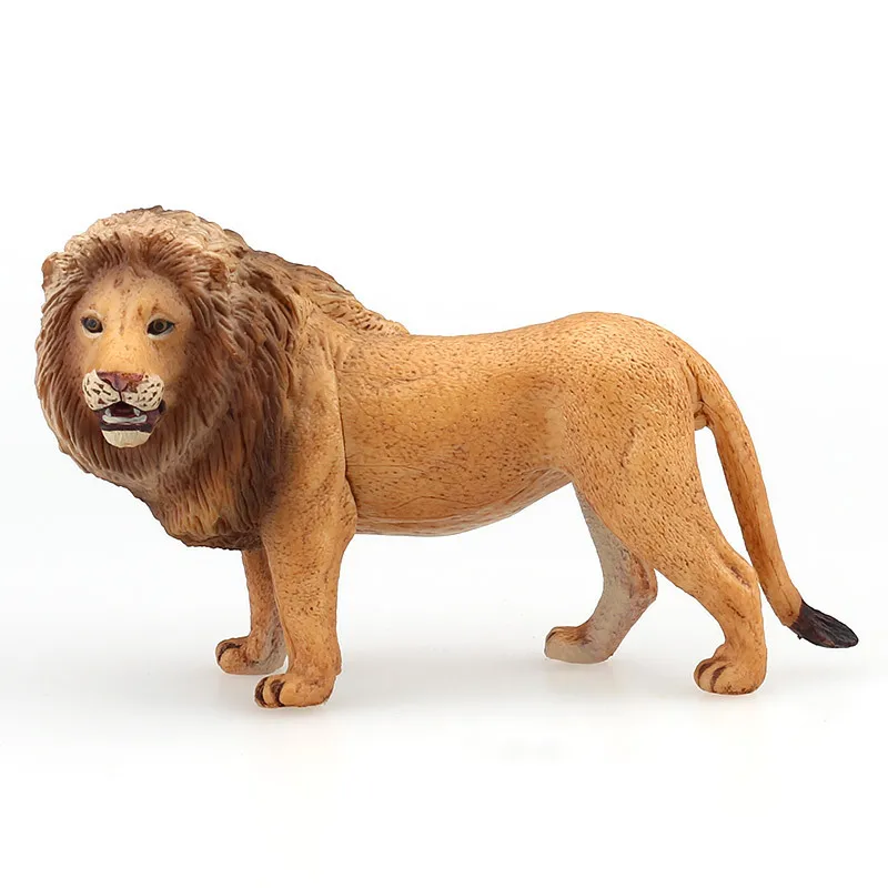 Моделирование животного льва, познавательная дикая природа, игрушечная модель, пластиковый обучающий инструмент для рукоделия, украшение для дома, подарок A0768
