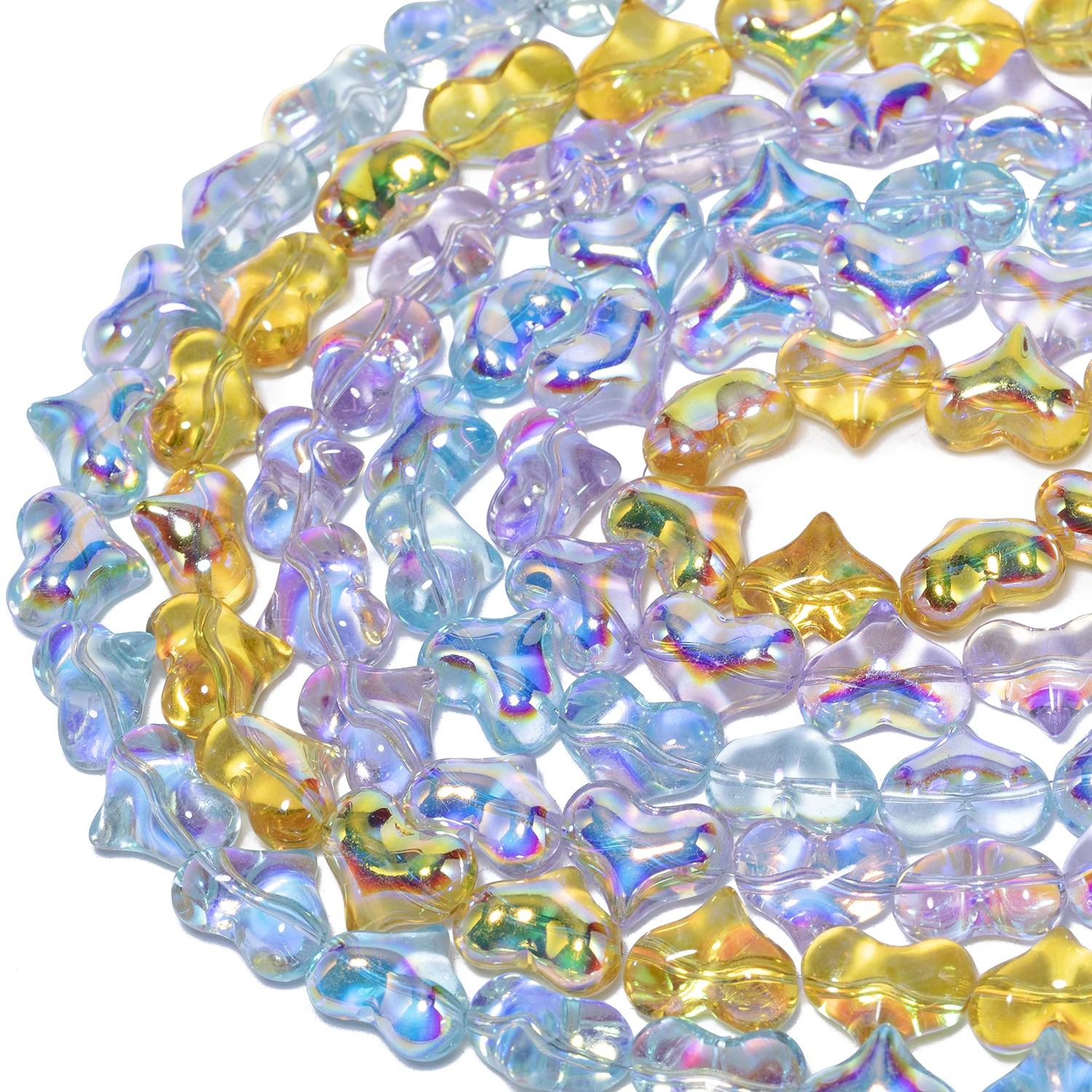 

30PCS 14x16.5mm Heart Shape Quartz Beads Septal Beads for Jewelry Making Bracelets DIY Color Pendant Accessories Wholesale