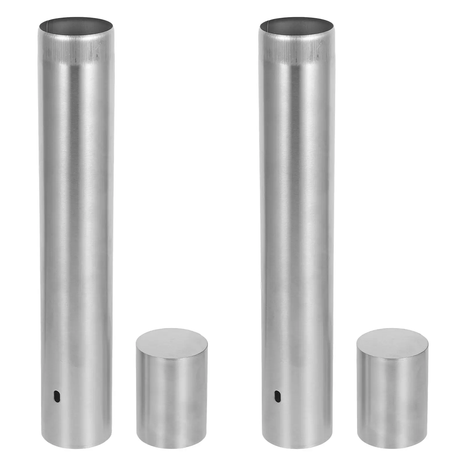 Tubo cilíndrico de acero inoxidable para documentos, soporte cilíndrico para archivos de 11,8 pulgadas, para diploma, certificado, plan, póster, impresión artística, 2 uds.
