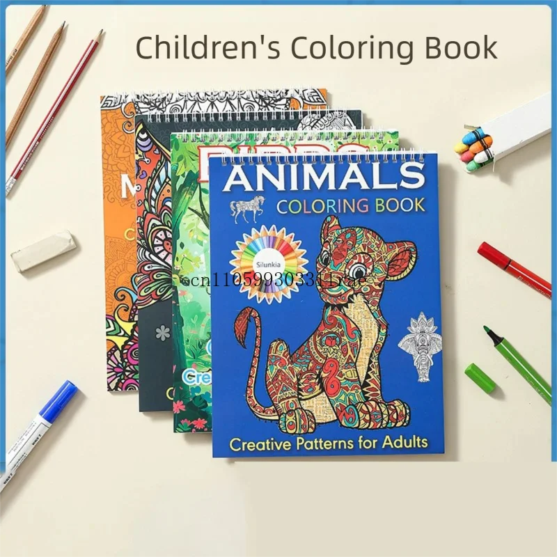 

A4 Tearable Mandala Adult Coloring Notebook Double Circle Original Graffiti Coloring Notebook