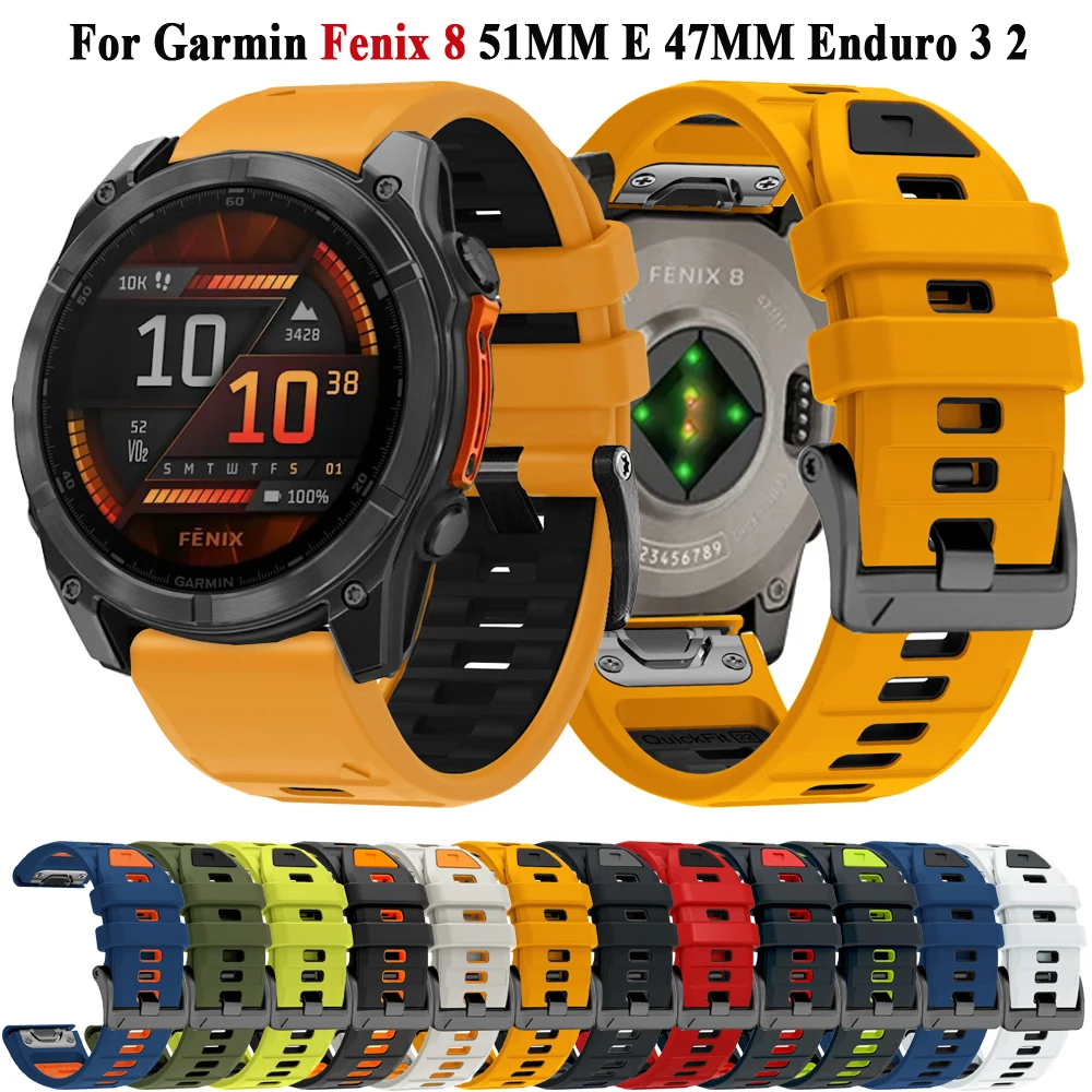 Fenix8 22 26mm Watch Band For Garmin Fenix 8 51MM E 47MM 7 7X 6 6X Pro 5 5X Plus/Tactix/Enduro 3 2 QuickFit Bracelet Sport Strap