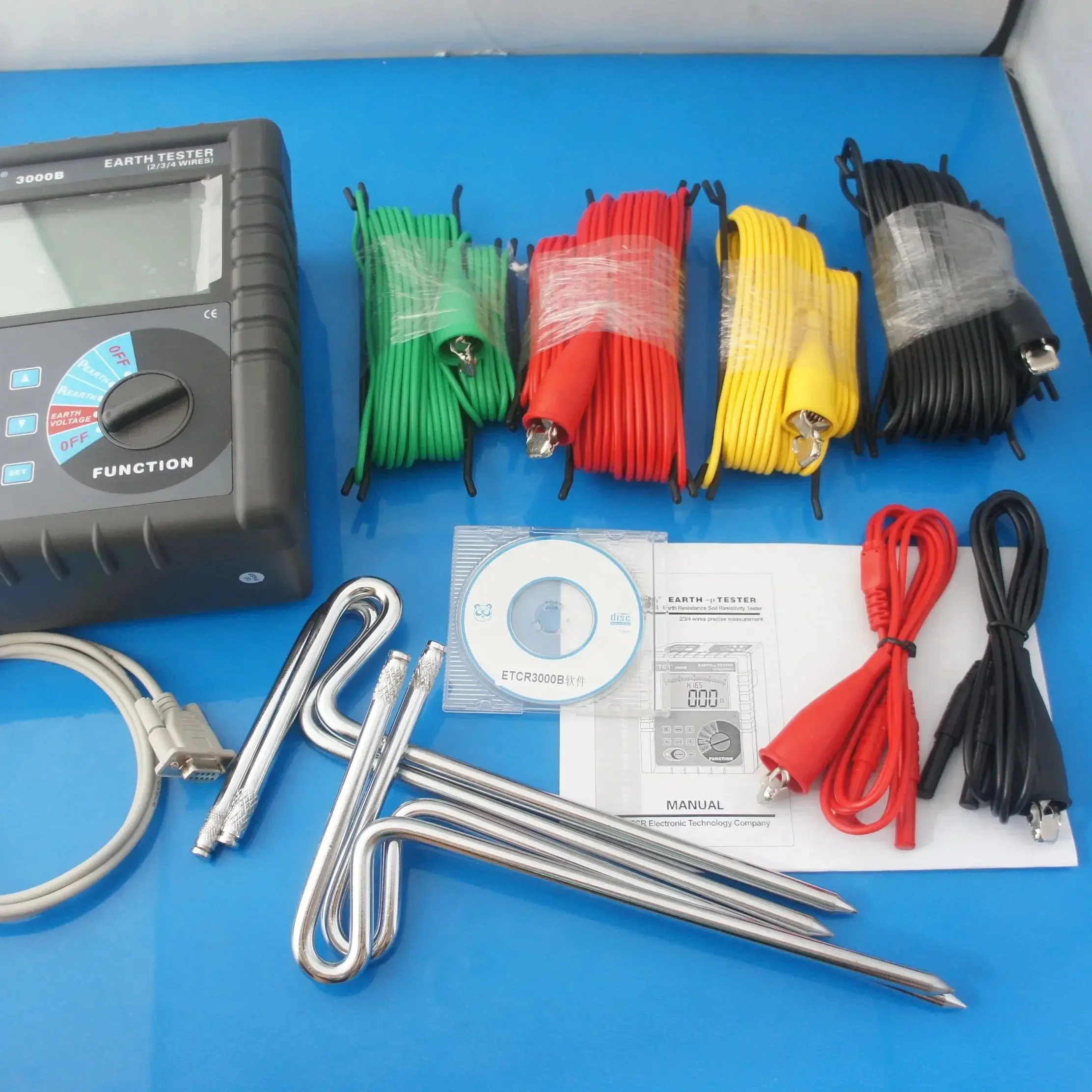 ETCR3000B Earth Resistance Tester | Soil Resistivity Meter 2/3/4-Wire Measurement Method