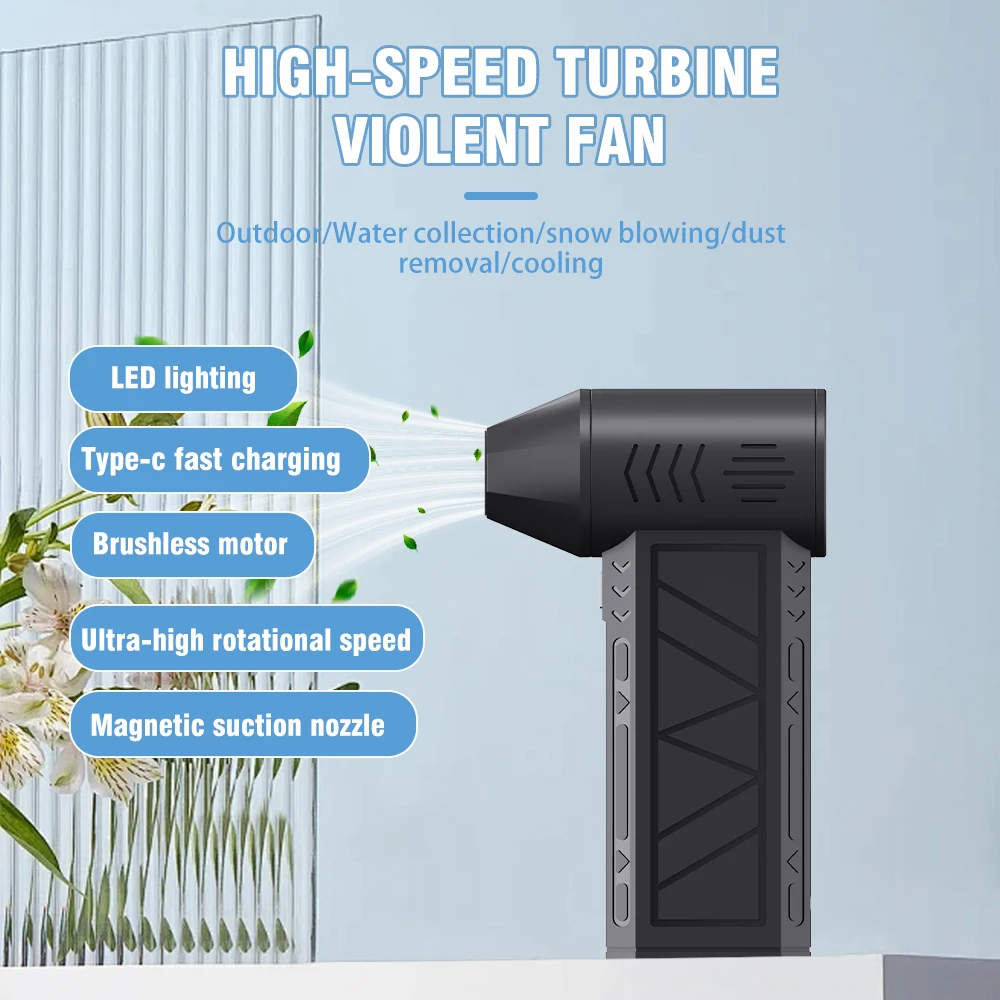 منفاخ منفضة الهواء الاحترافي |   رياح عاصفة لاسلكية متعددة المشاهد لتفصيل السيارة/لوحة المفاتيح/ورشة العمل |    نظام تنبيه السلامة LED