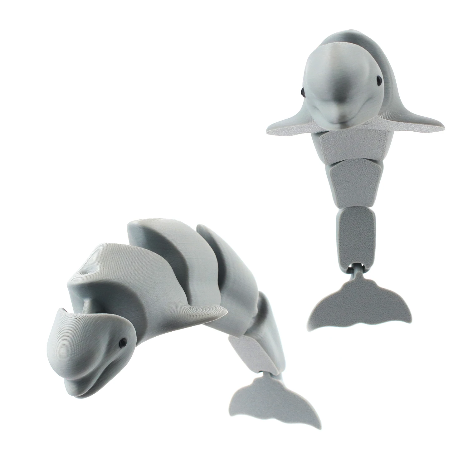 

3D printed grey dolphins, simulated marine life models, figurines, small gift toys
