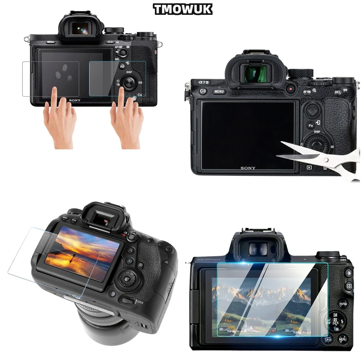

Dust-Repellent Tempered Glass Protector For Canon 70D/80D/90D/7DIII/6DII/700D/750D/60D/77D/800D LCD Screen