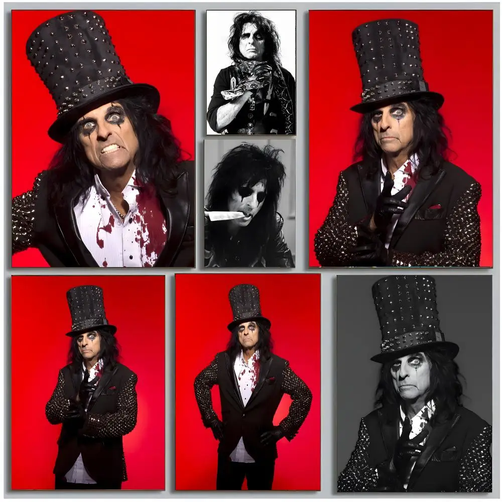 Shock Rocker A-Alice Cooper Poster Modern Wall Art Bedroom Living Room Print Unframed