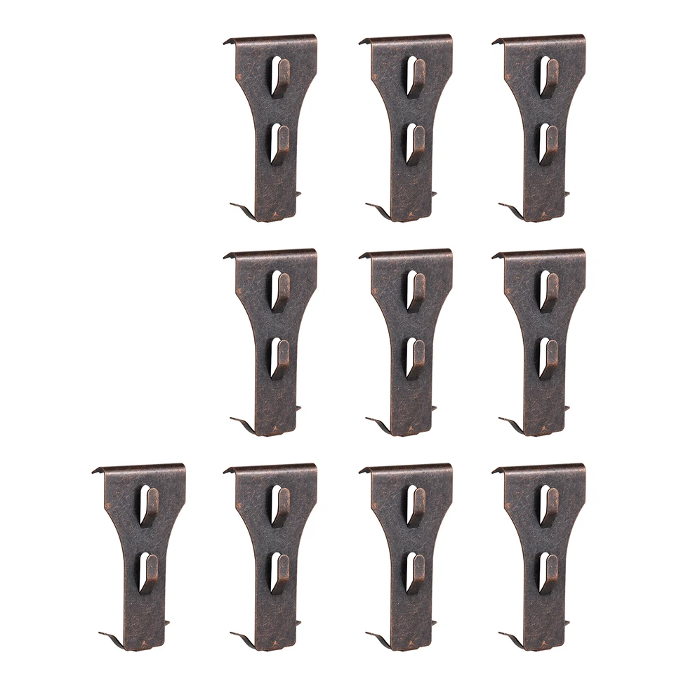 6PCS Brick Wall Hooks Clips – Stainless Steel Black Brick Hangers, No Drill, No Damage For Indoor/Outdoor Hanging