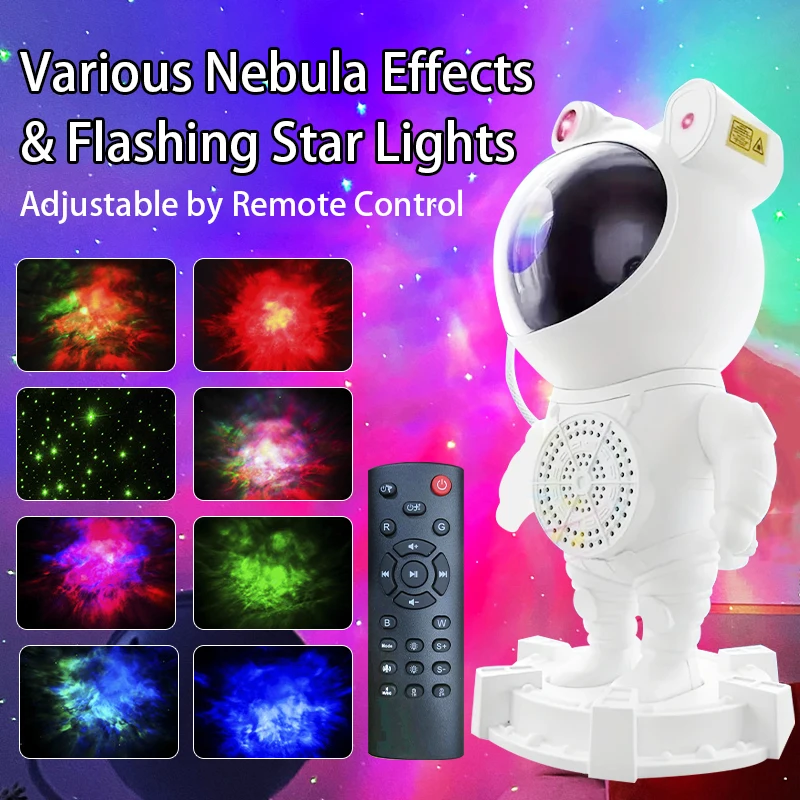 Astronaut Nebula Galaxy Projector nightlight Bluetooth music, bedroom decor, Christmas birthday gifts for adults and children