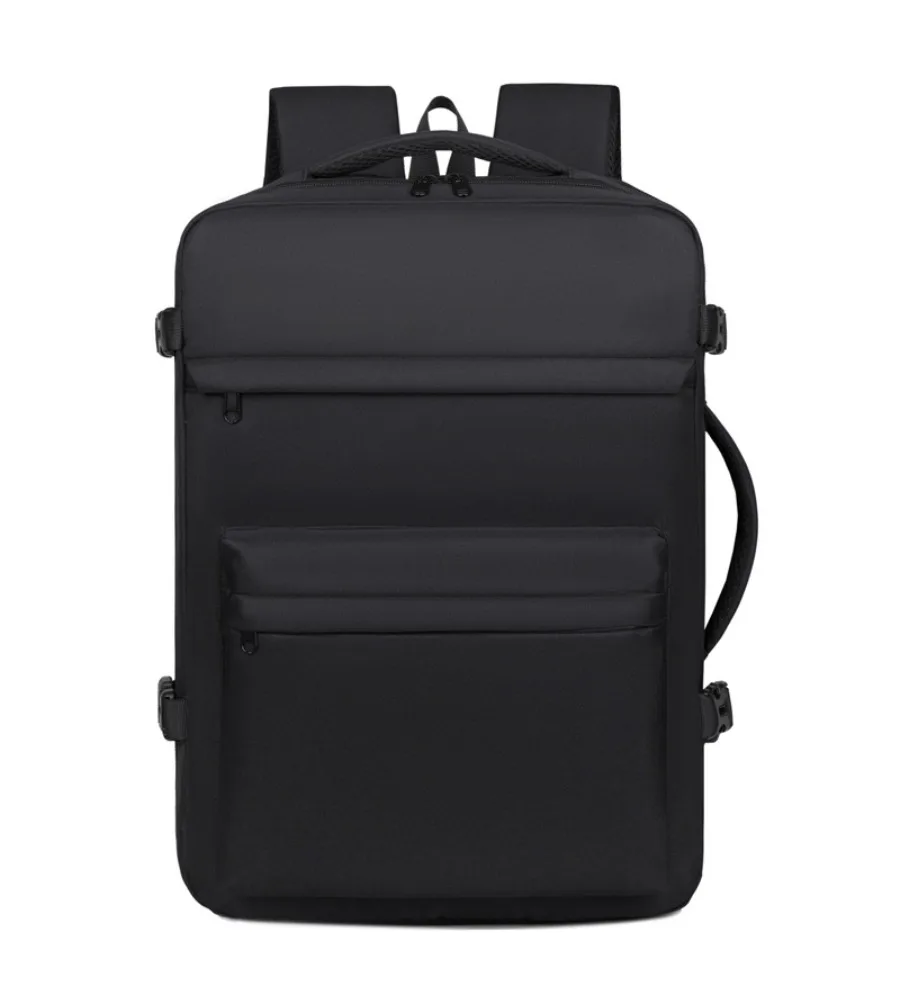 expandable minimalist black laptop backpack anti splash durable bag for travel and work