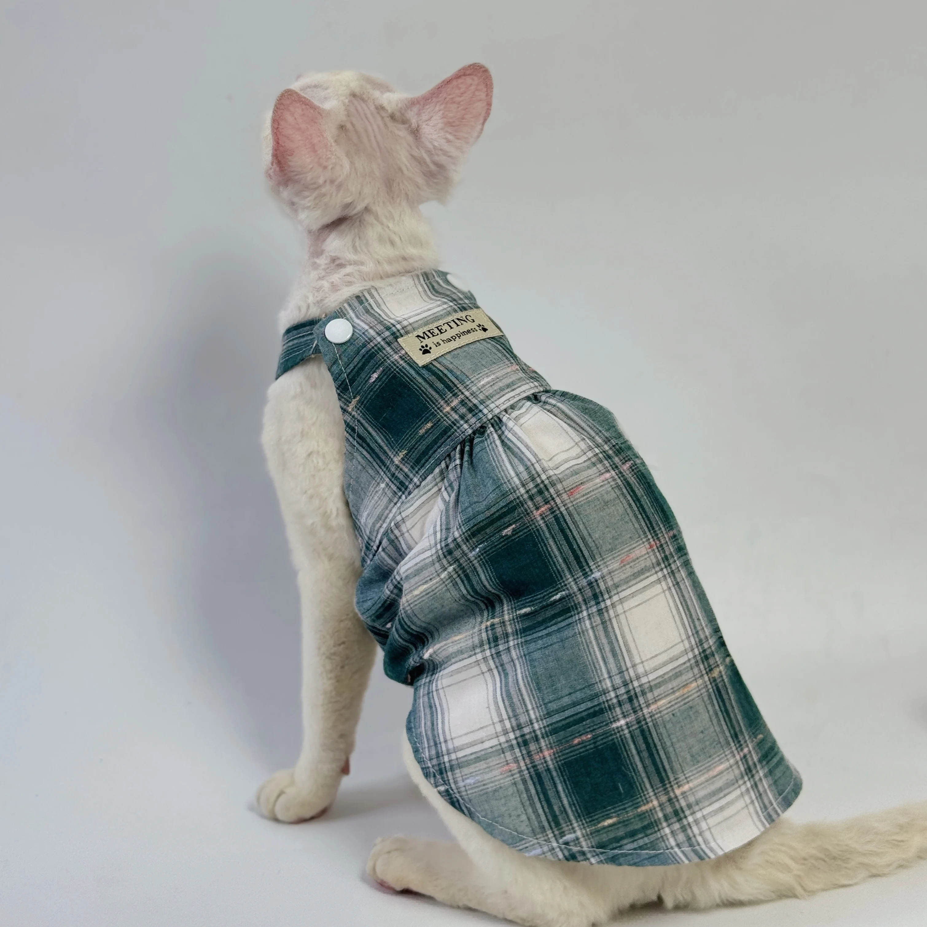 

Summer Pet Shirt British Style Plaid Dog Vest Clothes for Small/large Sphynx Cat Dogs Chihuahua Cotton Puppy Shirts Pet Cat Coat