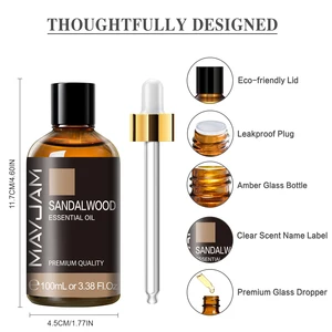 Mayjam damlalıklı uçucu Yağ, Sandal Ağacı, Lavanta, Okaliptüs, Vanilya özü, Aroma, Nemlendirici, Parfüm, Mumluk, 100 ml, 1 Adet Hasarlı makinenin ilk 10 satışı №3