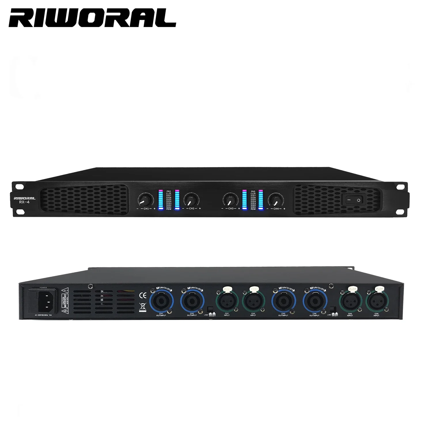 

RX-4 High power digital 4 channel 800 watts amplifier speaker power amplifier for karaoke