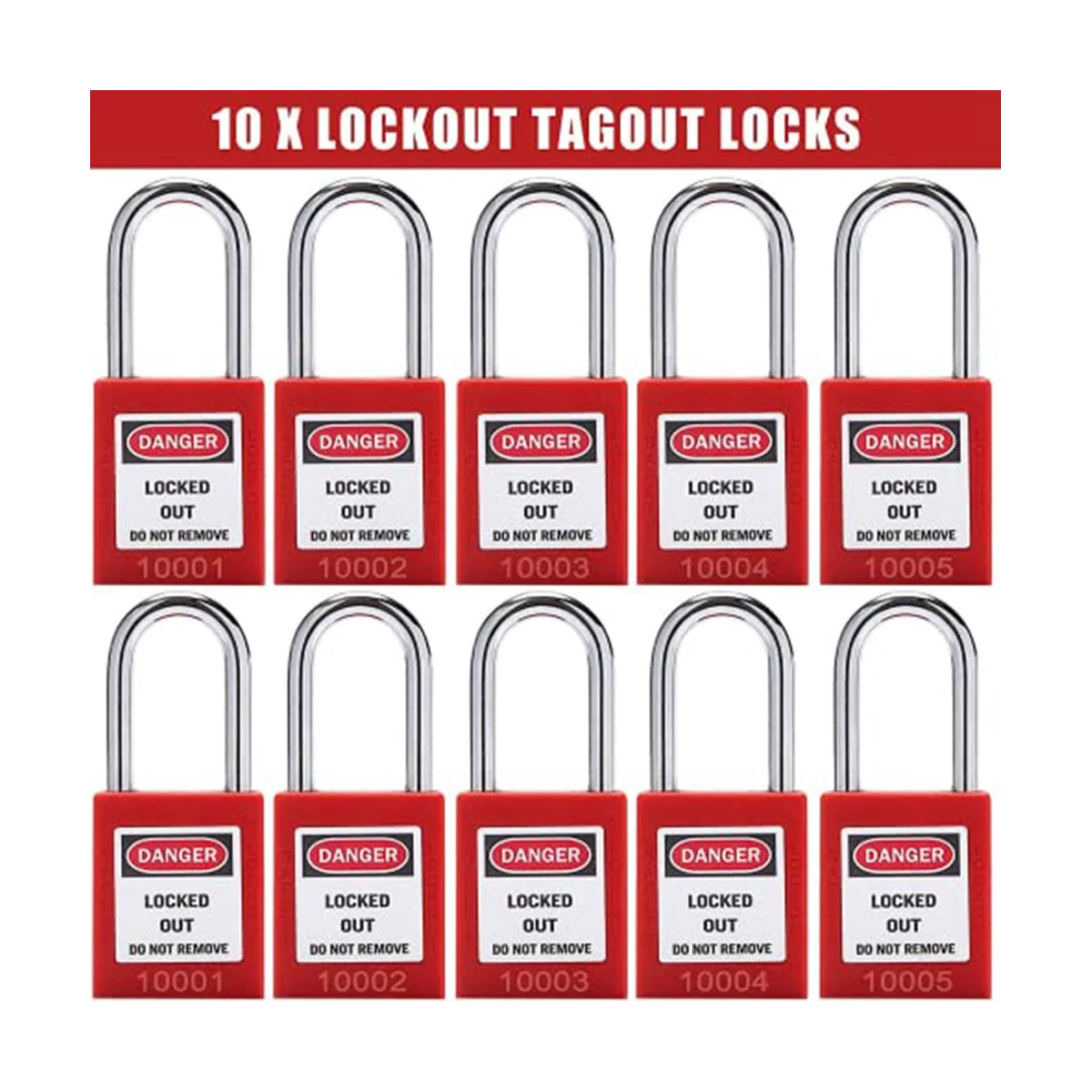 Ckout Tagout Locks Kit, Lock Out Tag Out SafetyPadlocks Set, Lockout Hasps for Electrical Lock Out Tag Out Station