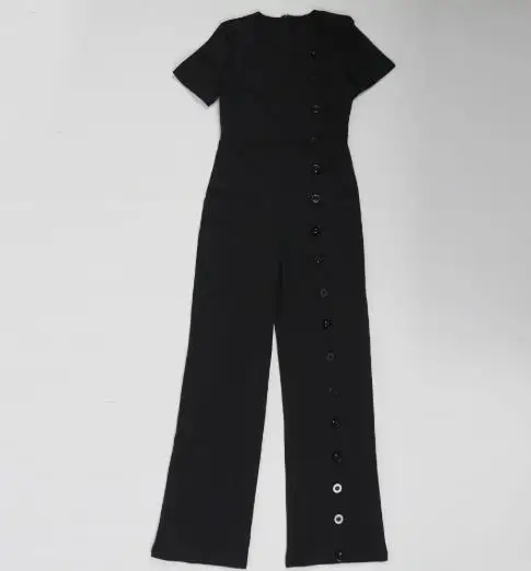 

Women's Irregular Collar Waist Cinched Wide Leg Jumpsuit Female Daily Clothing Summer New Style Woman Fashion Casual Jumpsuits