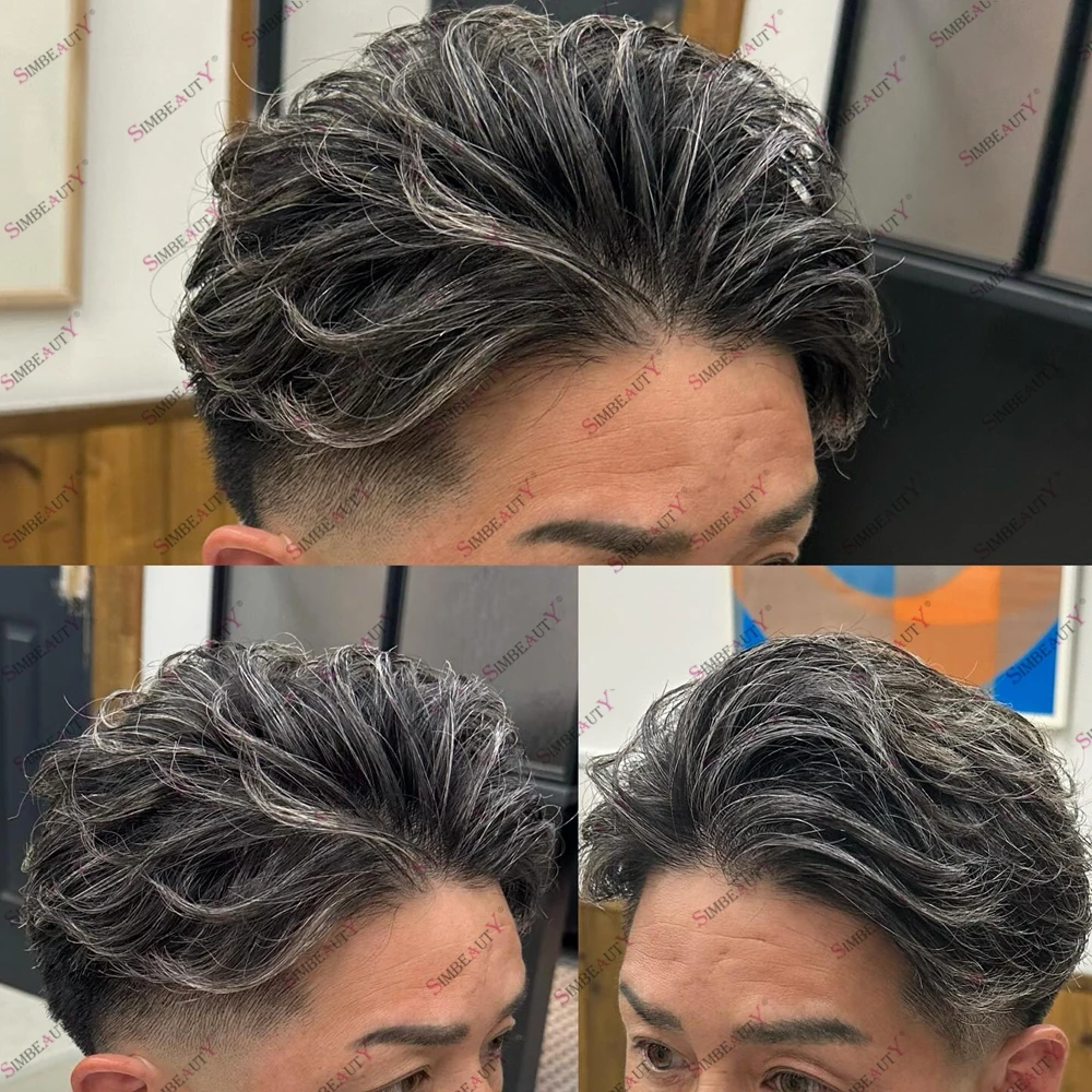 

Супер прочный 1B40 1B80 человеческие волосы на основании кожи парик 8x10 предварительно вырезанные натуральные волосы человеческие волосы система капиллярного протеза парики