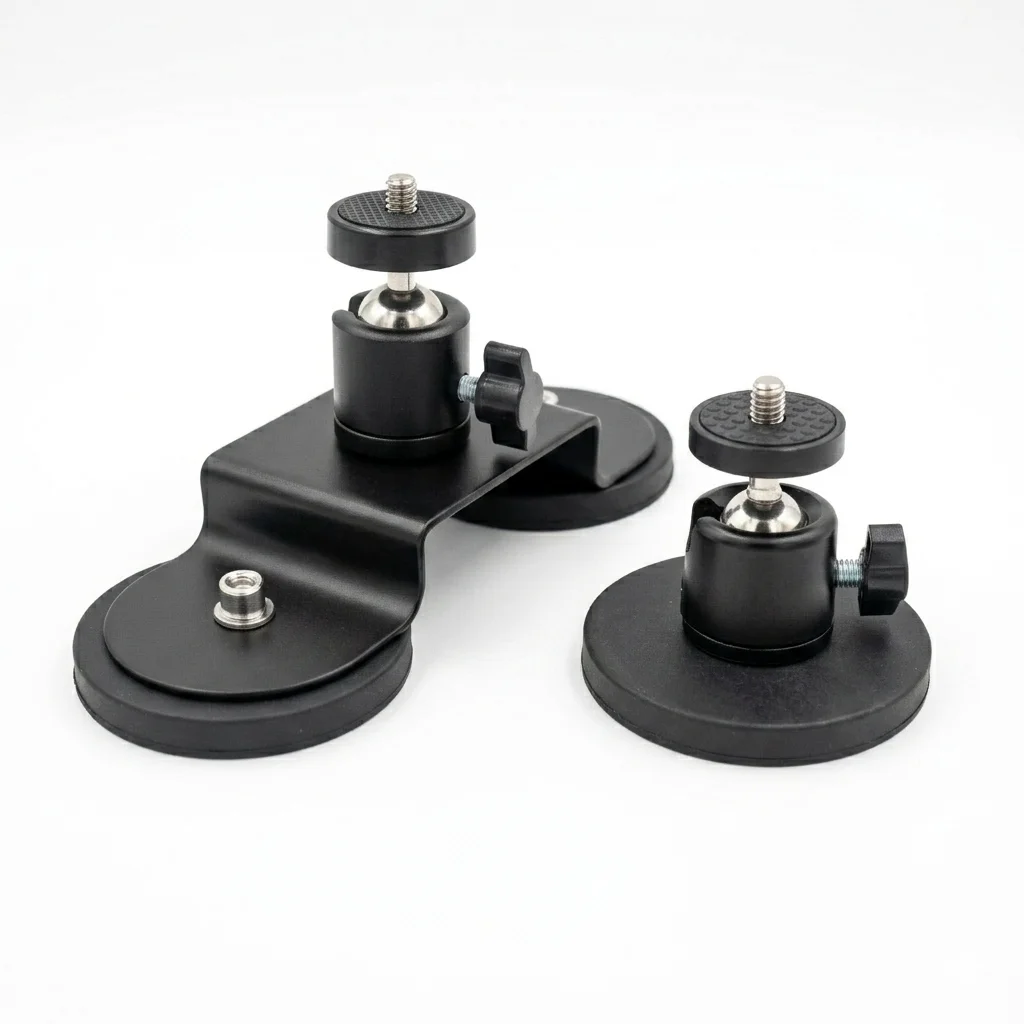 Magnetic Action Camera Mount with 1/4'' Screw Magnet Car Support Stand for Insta360 Ace Pro 2 Go 3s Sjcam C400 Gopro Accessorie
