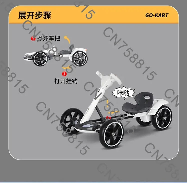 

electric four-wheel drive, for people to sit on and drive，Foldable and portable children's racing car