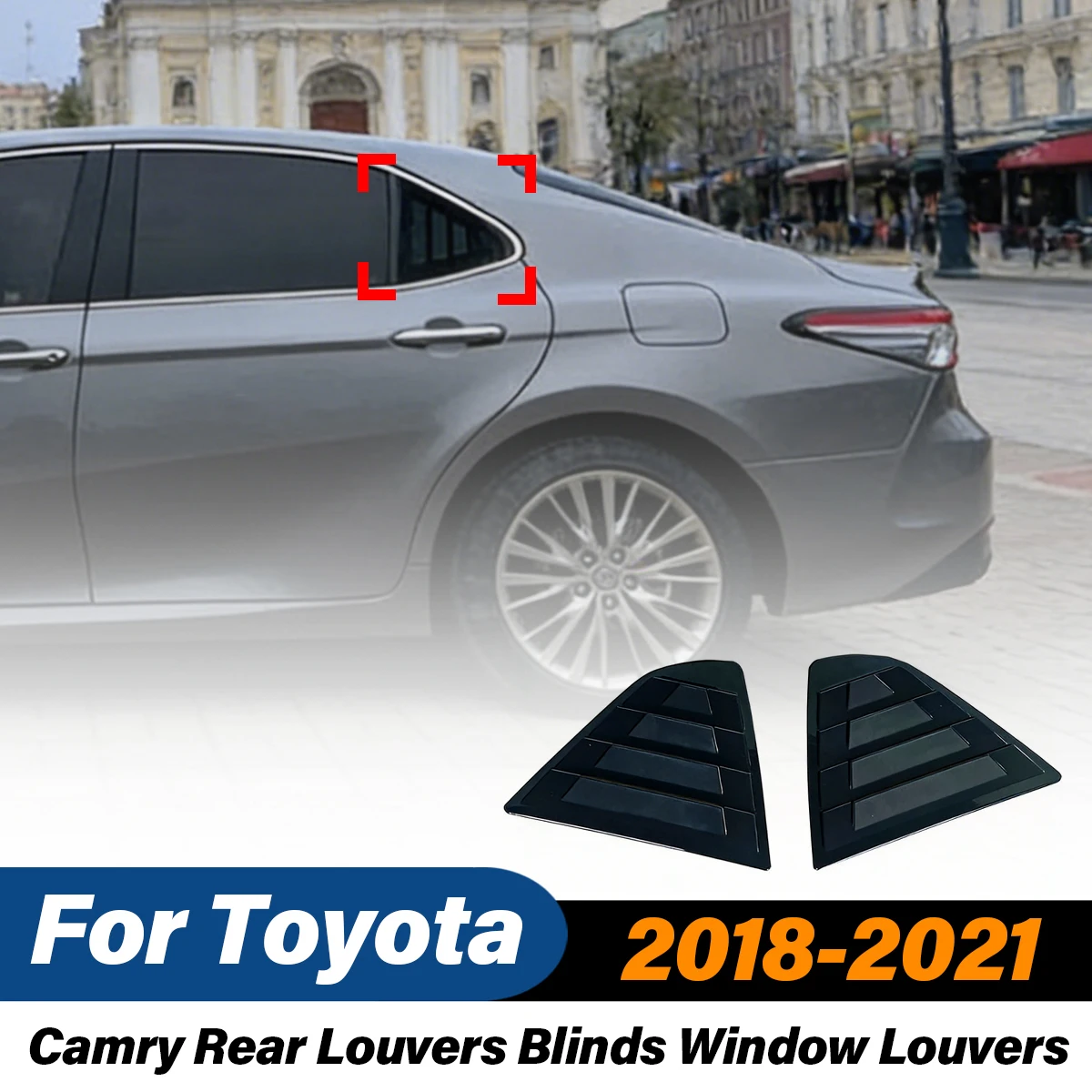 

Для Toyota Camry XV70 8-го поколения 2018-2021: Задние жалюзи-дефлекторы на окна, солнцезащитные накладки, аксессуары для тюнинга кузова, гоночный стиль