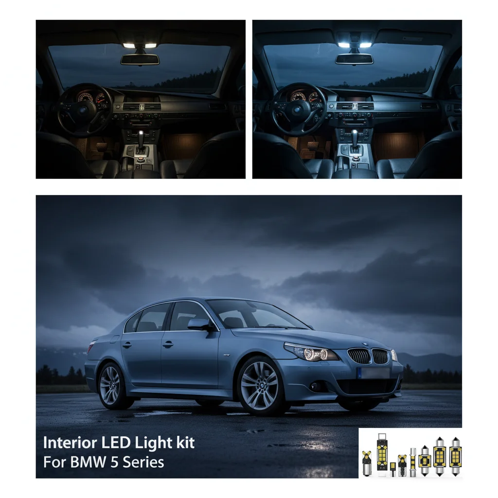 Car Interior Light LED For BMW 5 Series E34 E39 E60 E61 F10 F11 Sedan Wagon 1996 1998 2001 2003 2010 2016 White Canbus