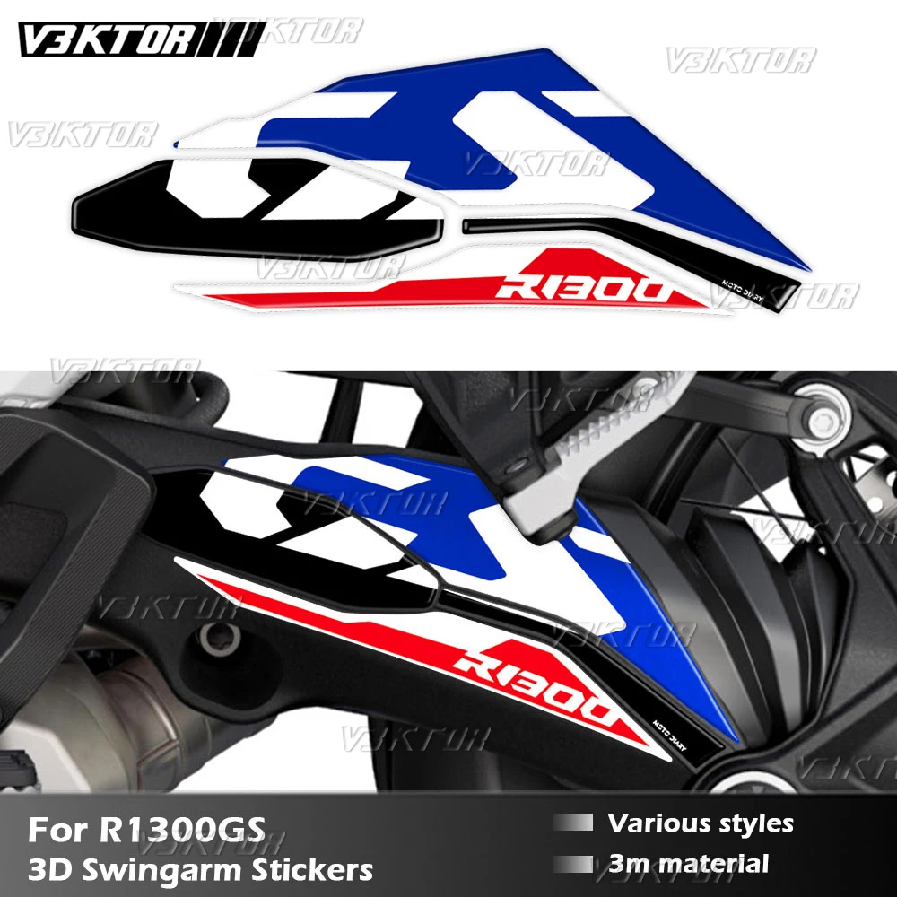 3D Motorcycle Swingarm Decal Triple Black Trophy Swing arm Sticker For R1300GS R1300 GS R 1300 GS