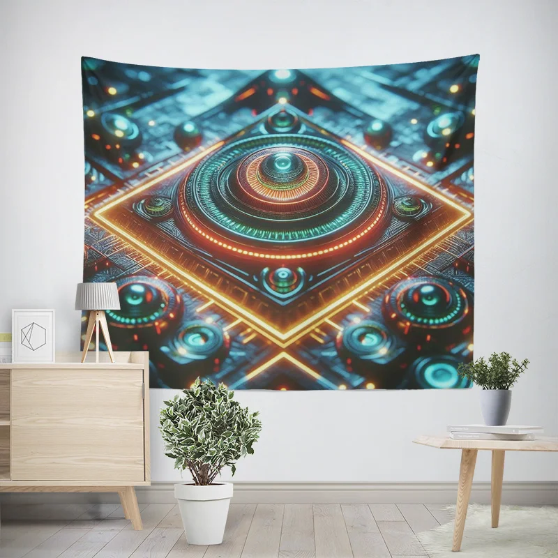 Psychedelic Theme Tapestry-Bohemian Style Living Room Bedroom Cafe Decorative Wall Cloth Tapestry Multi-size optional