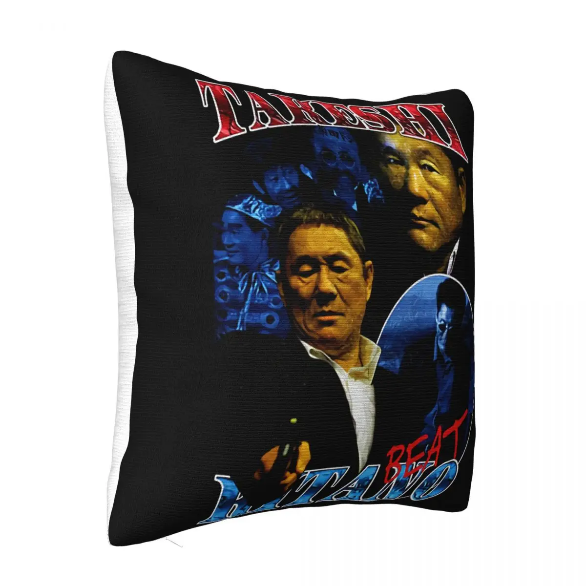 Vintage Takeshi Kitano Black Men's Reprint Comfortable Woman Designing Lowest Price High Quality Cool Pillow Case