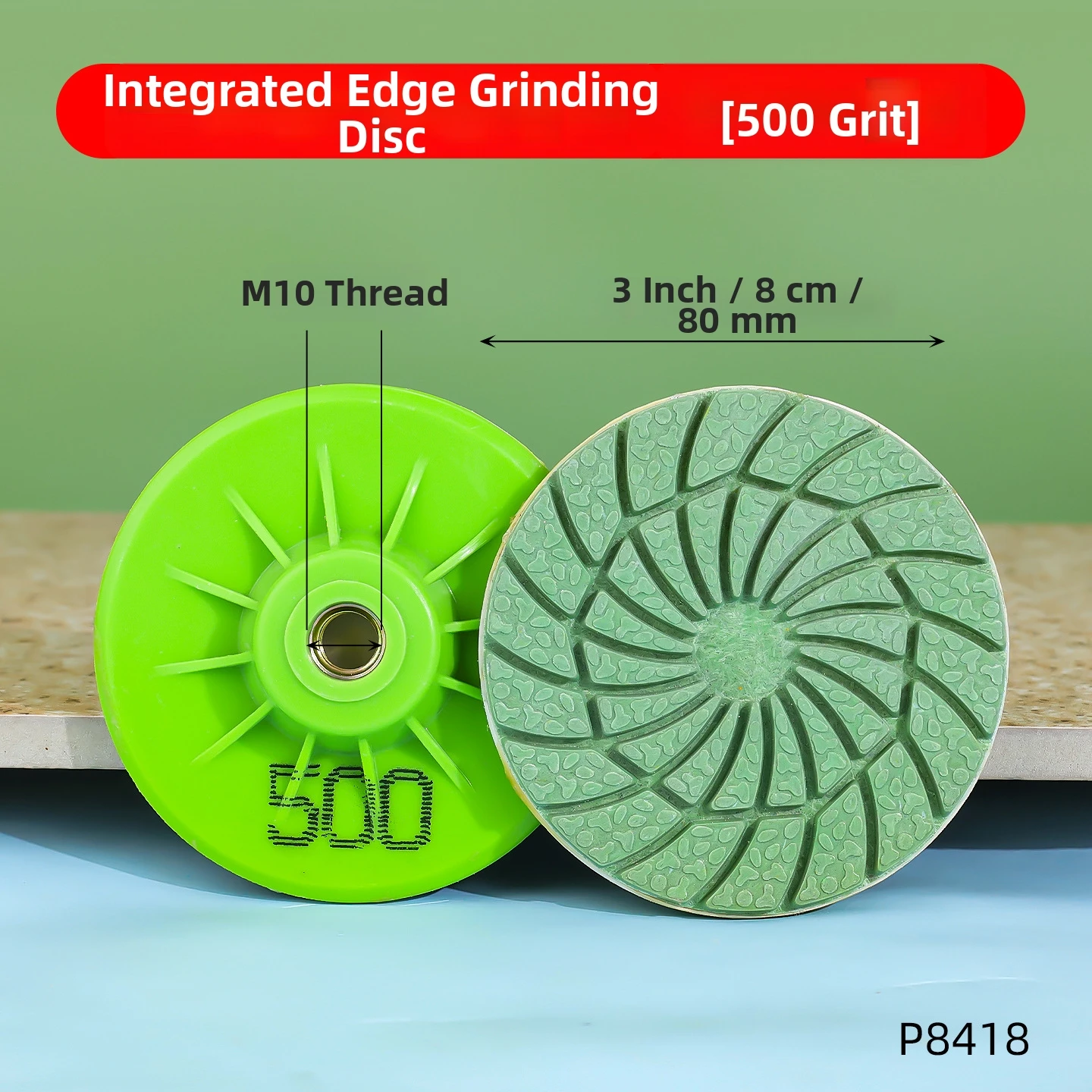 Grinding Wheel 3 Inch 4 Inch For Stone Marble For Tile Polishing Angle Grinder Disc Green Resin Composite Tool