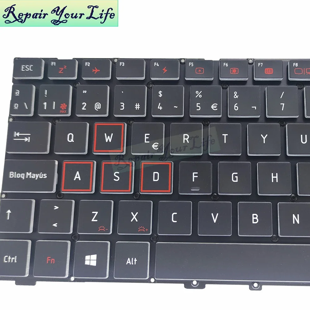 Spanish Keyboard with Backlight for MACHENIKE F117-S F117 S6s Si3 S6CS S6CP S6 S11 F117-V Computer Backlit Keyboards Latin ES SP