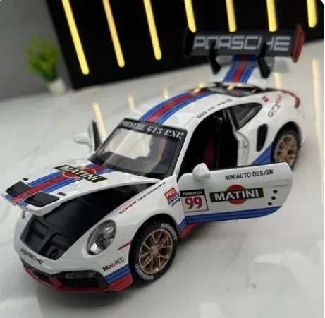 1:32 ポルシェ 911 GT3 RSR 合金モデルカーミニチュア金属スーパーカープルバック車両子供のギフト男の子子供ホットトイ