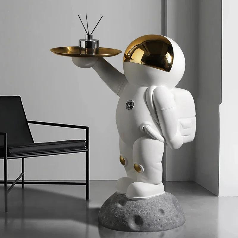 Home Decor Large Astronaut Tray Statue Living Room Decoration Resin Statues And Sculptures Nordic Crafts Gift Interior Figurine