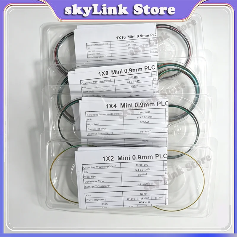光ファイバー-plc-スプリッター-1x2-1x4-1x8-1x16-10-個、09mm-ミニブロックレススプリッター、コネクタなし