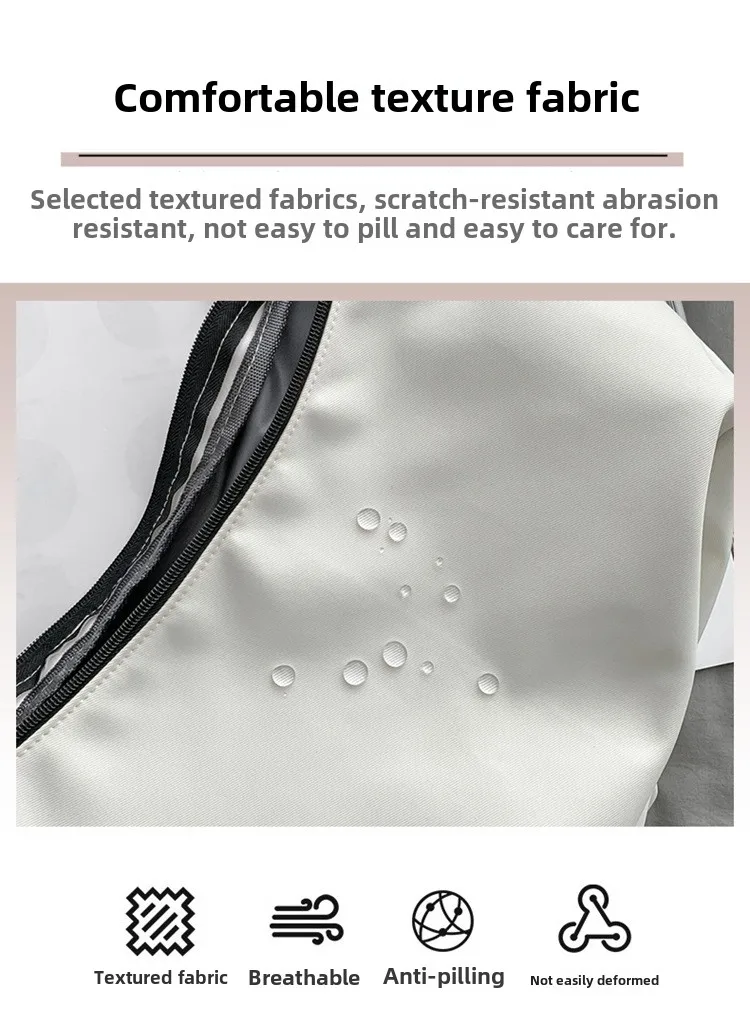 Crossbody Bag Breathable Large Capacity Female Trendy Shoulder Bag Men's and Women's Casual Sports Student Canvas Dumpling Bag