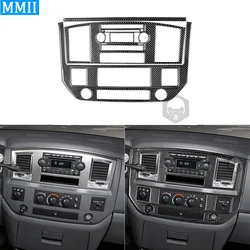 For Dodge Ram Trucks 1500 2006-2008 2500/3500 06-09 Carbon Fiber Center Control Panel Frame Radio Air Vent Decoration Sticker