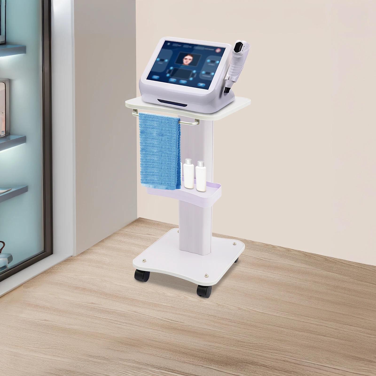 

Тележка-органайзер на колесиках для салона красоты | Тележка для хранения инструментов для спа-салона, многофункциональная вспомогательная тележка для косметологии