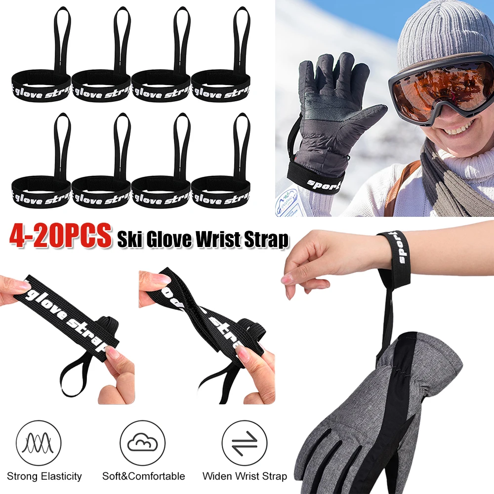 

Glove Wrist Strap Anti-Lost Sport Glove Strap Elastic Ski Glove Leash Holder for Camping Skiing Outdoor Activities