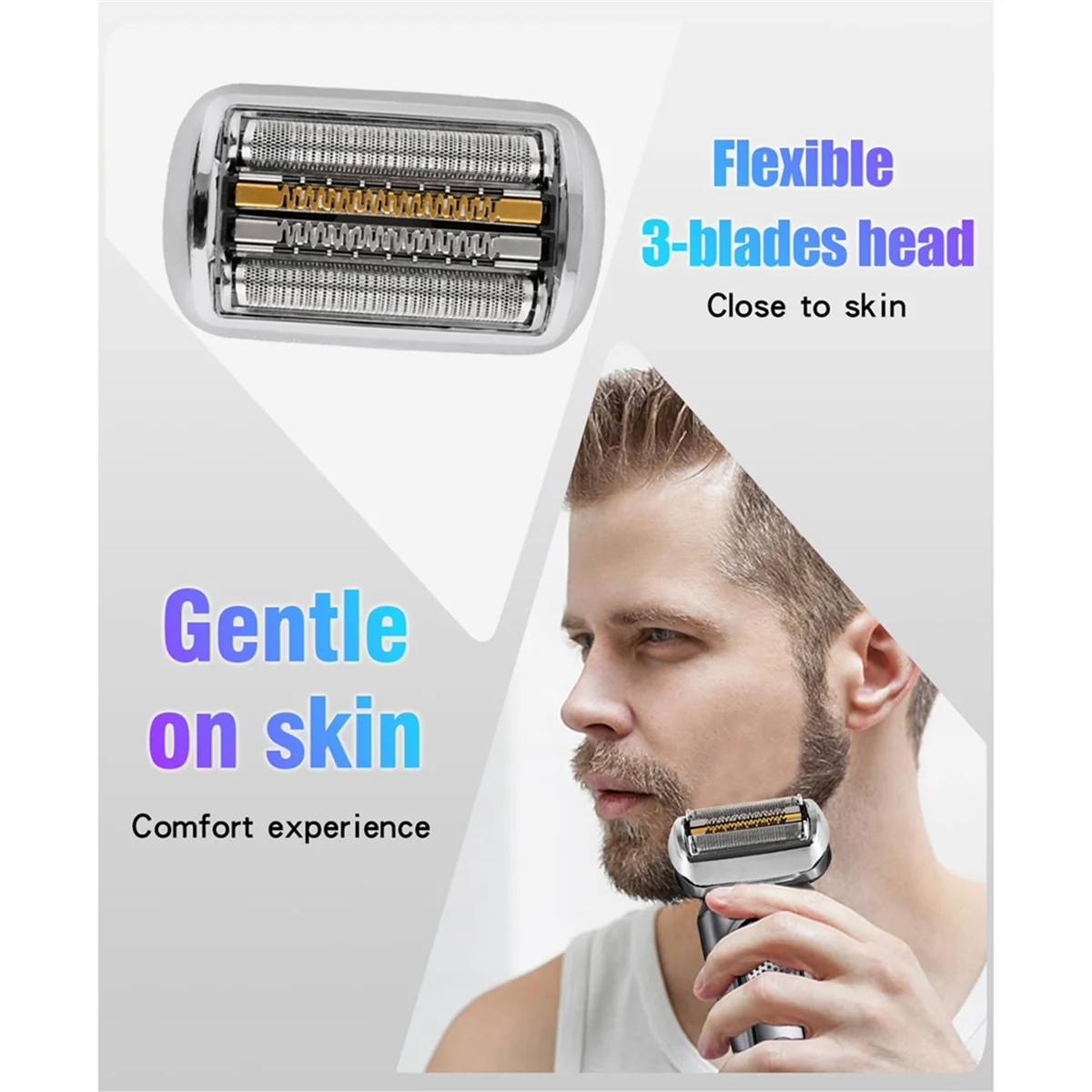 A69T92S Replacement Shaver Head for Braun 9 Series Foil Shaver 9040s, 9080cc, 9093s, 9095cc, 9240s, 9242s, 9260s with Brush