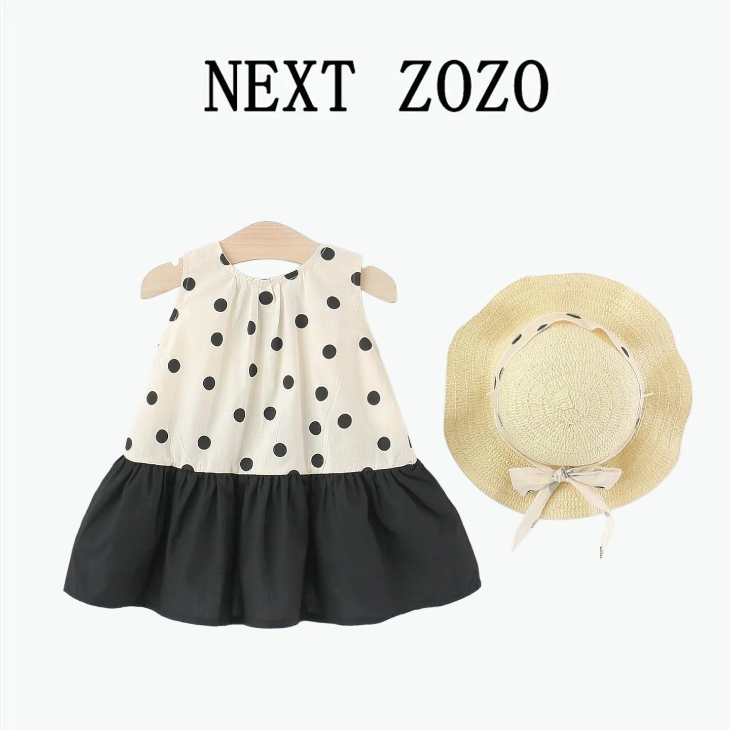 robe-d'ete-sans-manches-style-coreen-pour-filles-jupe-princesse-a-pois-avec-nœud-taille-haute-en-coton-longueur-midi