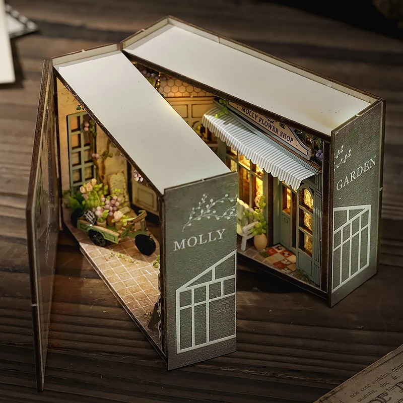 Mini Doll House DIY Small House 3D Puzzle Assembly Building Model Toys Home Bedroom Decoration With Furniture LED Lights Gifts