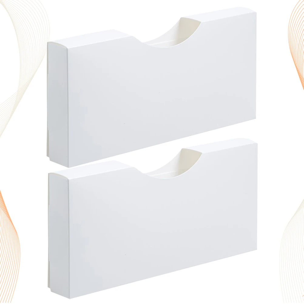 

2pcs Trash Dispenser Plastic Garbage Bag Storage Box For Bathroom Kitchen Home Space Saving Portable White Size Trash Bag Holder