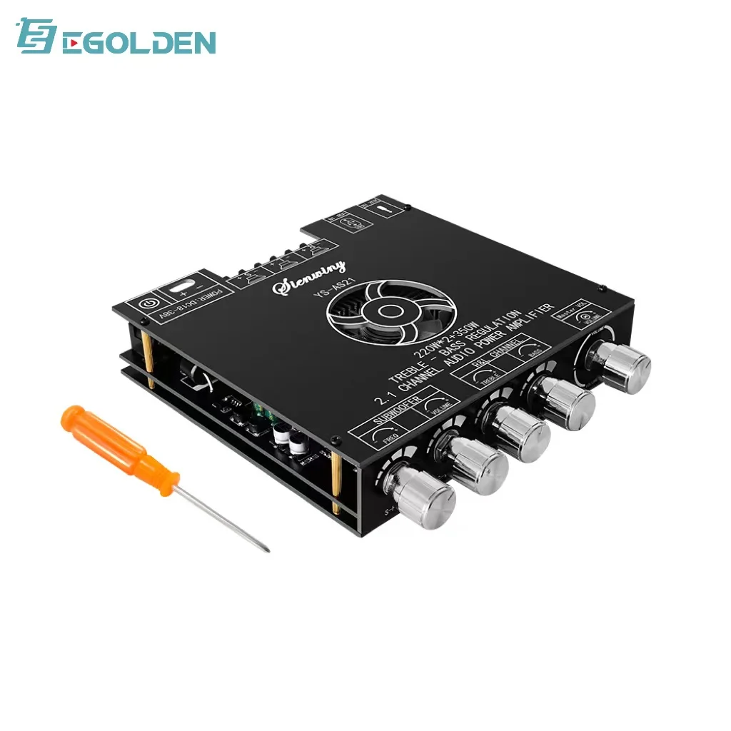 EGOLDEN YS-AS21 Bluetooth Digital Power Amplifier Module TPA3255 High Bass Tuner 220WX2+350W