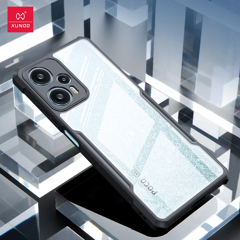 Xundd For Xiaomi Poco F5 Pro Case, For Poco F3 F4 F5 Pro Transparent Phone Cover Airbag Shockproof Protective cases