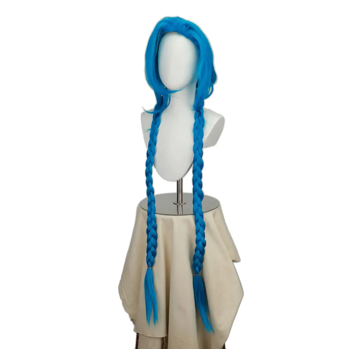 “League of Legends” Jinx Cosplay Wig with Blue Braids, Heat-Resistant Synthetic Fiber, Comic Convention & Gaming Wig - view 4