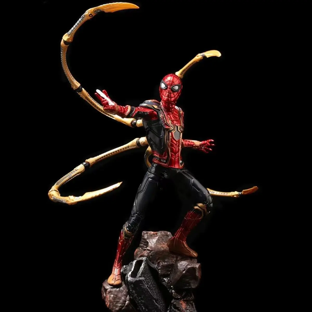 Figura de Héroe de la Liga de los vengadores, muñeco hecho a mano de acero Spider Man, regalo de cumpleaños para niño, Decoración de mesa, modelo de juguete