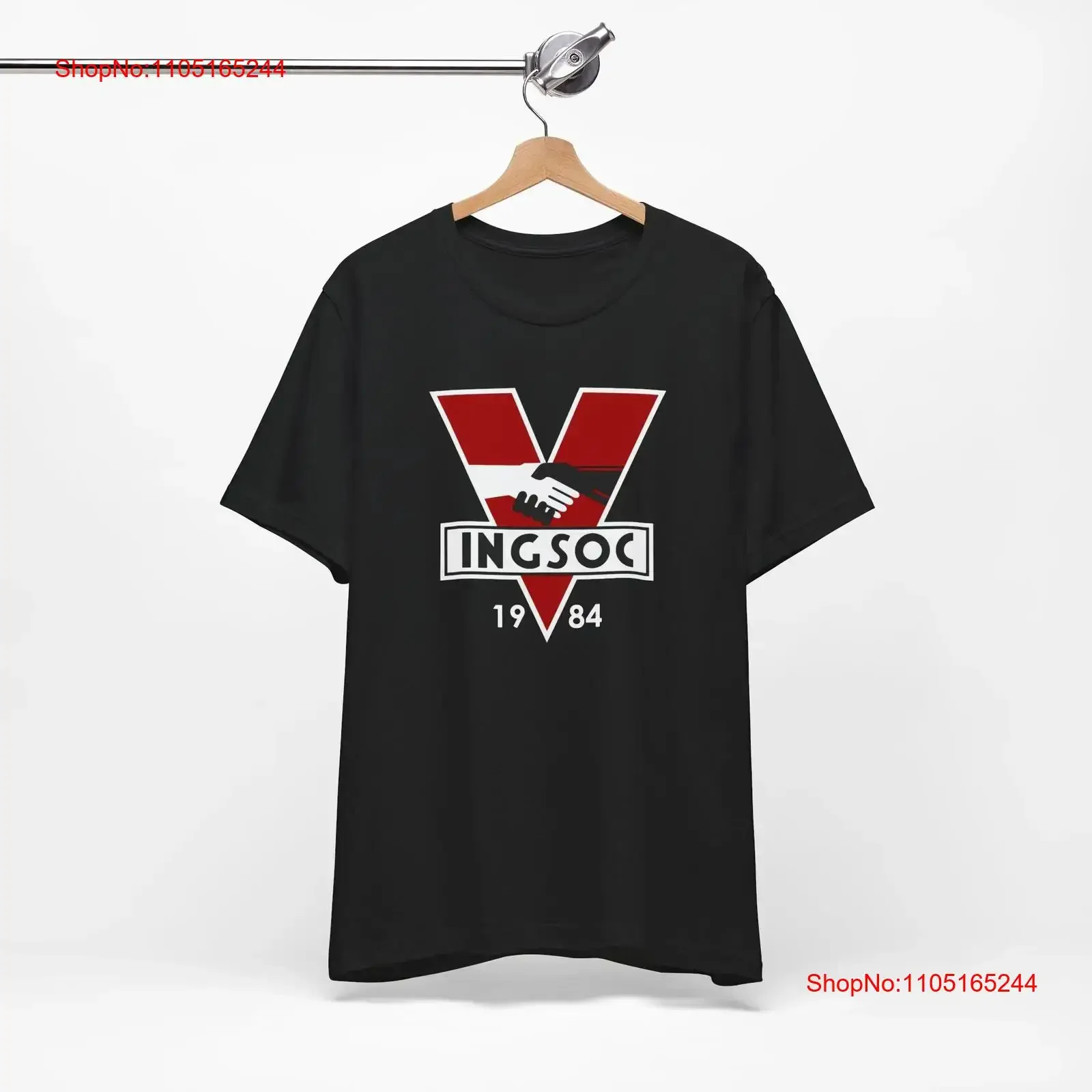 1984 Ingsoc grand frère Orwellian t-shirt George Orwell denial de la vérité vintage lavé élégant décontracté homme streetwear