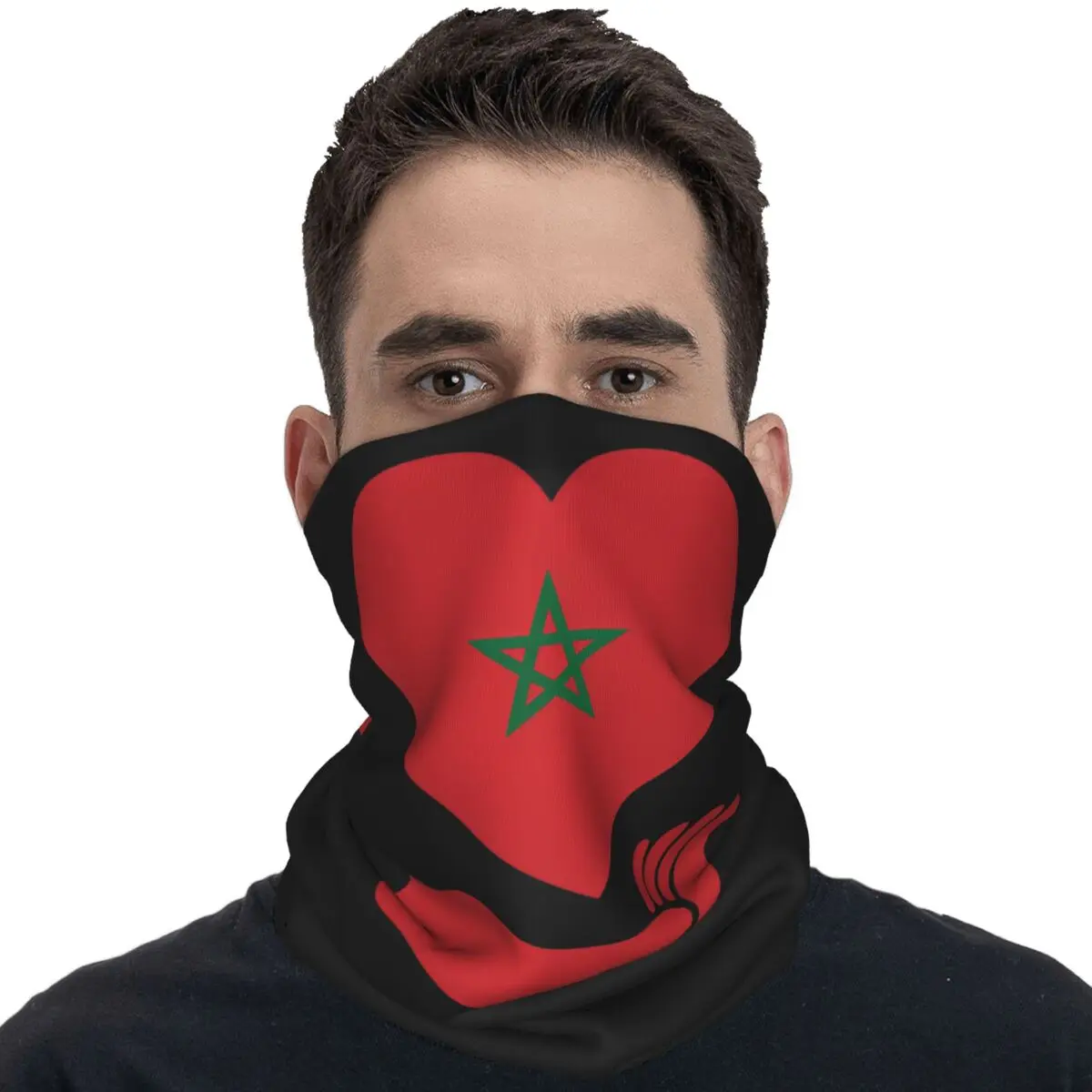 Proud Moroccan Root Balaclava Morocco Flag Moroccan Spirit Bicycle Mask Neck Warmer Tactical Mask Autumn y2k Fun Scarf Bandana