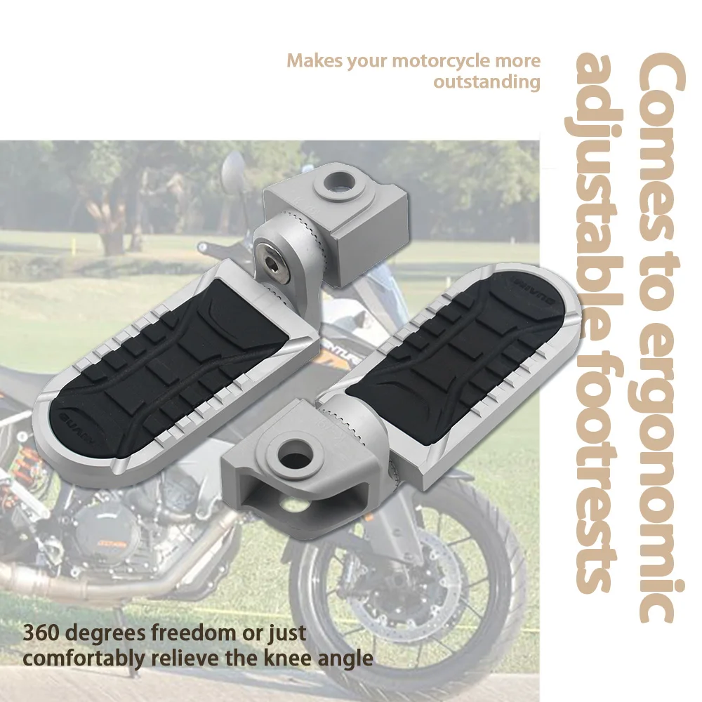 For 790 890 1050 1090 1190 1290 Adventure Motorcycle Front Footrest Adjustable Extend Lowering Foot Pegs Rotatable FootPegs Rest 5