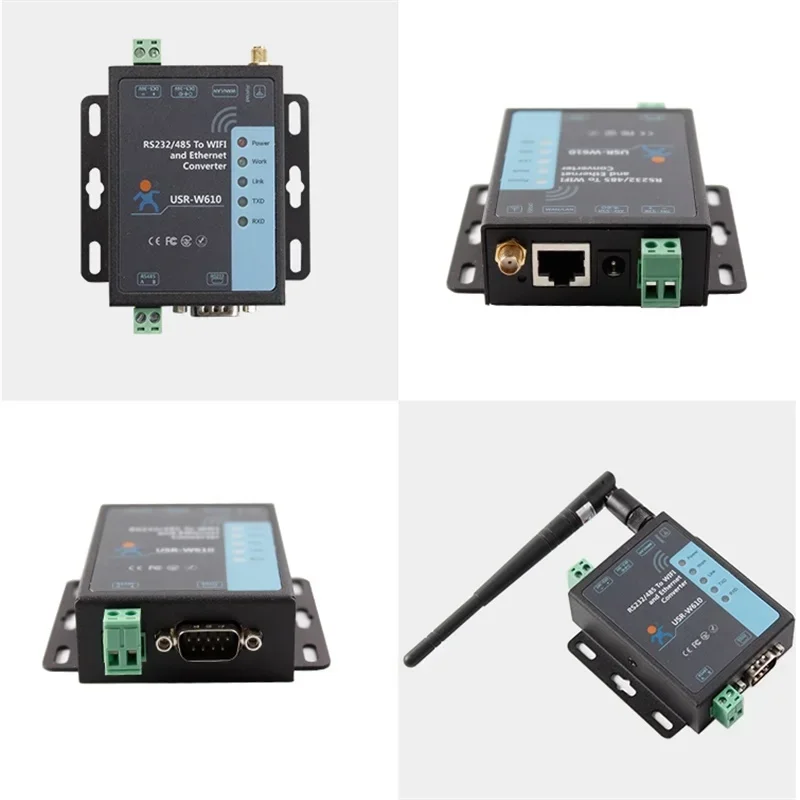 USR-WIFI232-W610 Serial RS232/RS485 to Wifi/RJ45 Converters Wifi Module ISO9001 Certificate