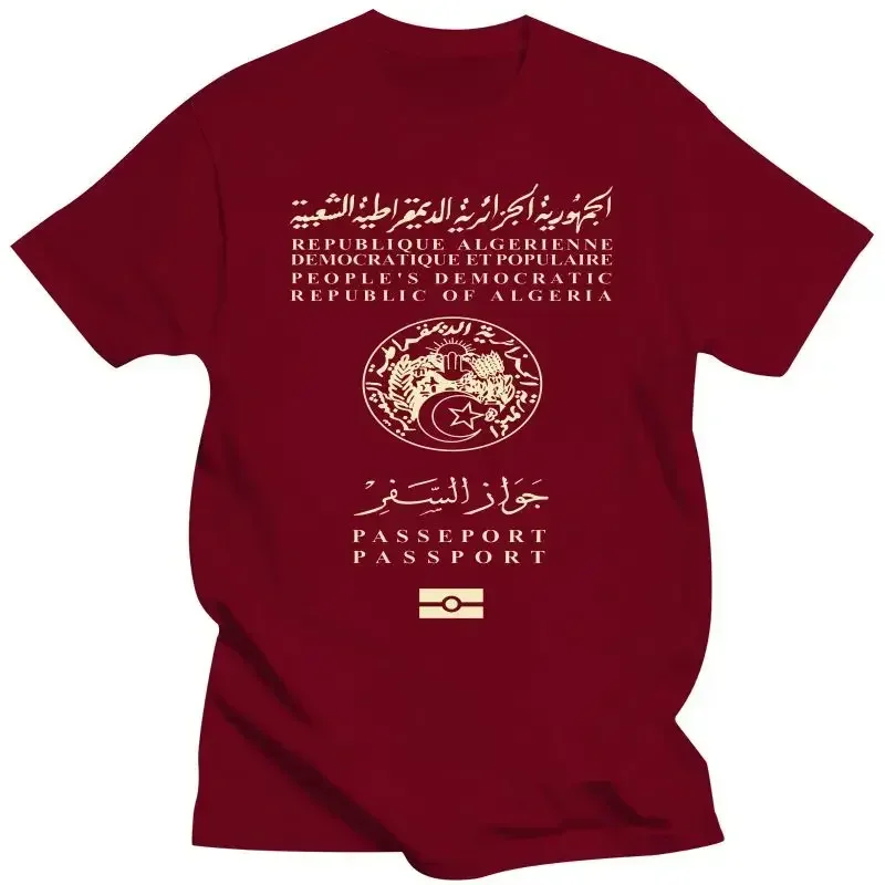 Algerian Passport T Shirt Morocco Africa Patriotism I Love Oran Mens Clothing harajuku graphic oversized t shirt men clothingman images - 6