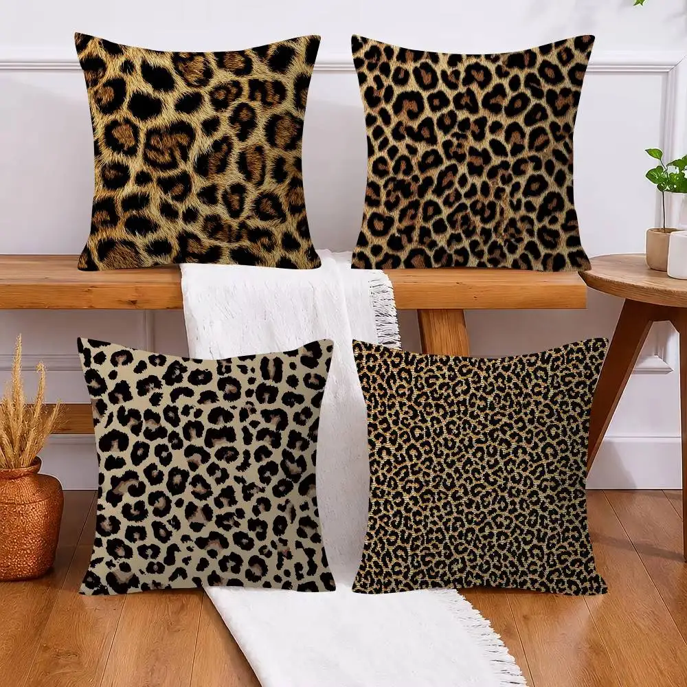 Short Velvet Leopard    Pillow Cover Design cushion Cover decor Holiday Decorati